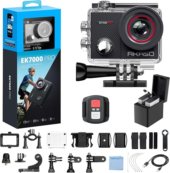 Akaso EK7000 Pro 4K30fps Câmera de Ação Touch Screen EIS 40m Impermeável