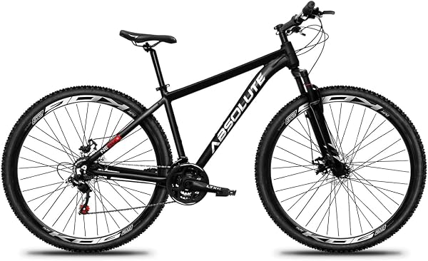 Bicicleta Aro 29 Absolute Nero 5 24V Freios Hidráulicos e K7 Preto Tamanho 21