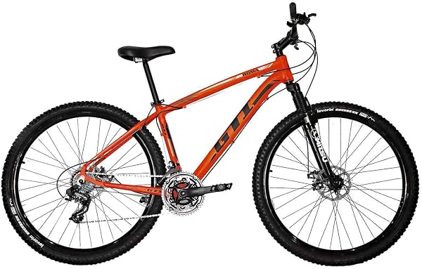 Bicicleta Aro 29 GTI Roma 24v Hidráulico Laranja Preto