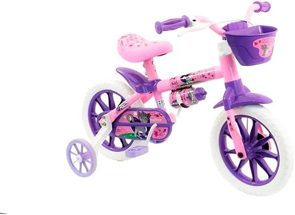Bicicleta Infantil Nathor Cat Aro 12 Menina com Rodinhas