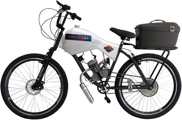 Bicicleta Motorizada Rocket 80cc Carenagem Cargo Fr Disk/Susp