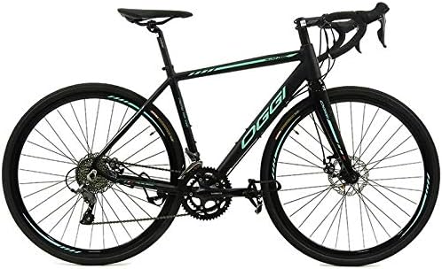 Bicicleta Speed OGGI Velloce Disc 2019 Preto e Verde Aro 700 Shimano Claris 16v