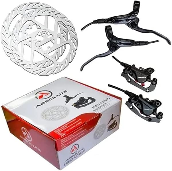 Freio Hidráulico Bike Absolute Disco 160mm MTB Completo Par