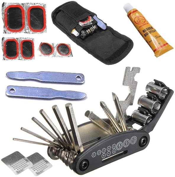 Kit Ferramentas Bicicleta Reparo Pneu Chave Manutenção Commerce Brasil CBRN0012