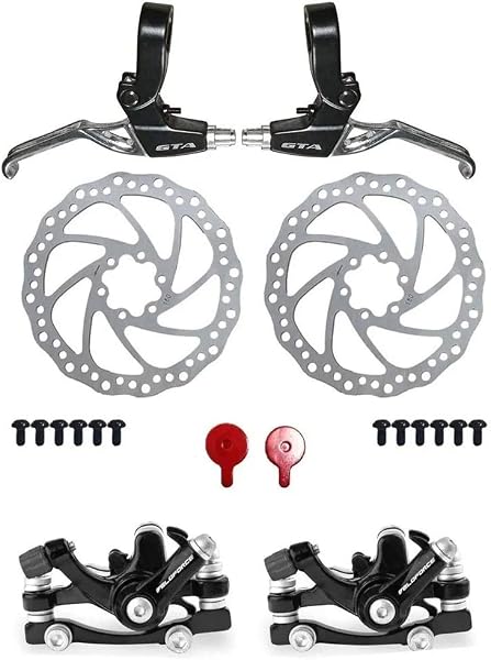 Kit Freio Disco Mecânico 160mm Bike com Manetes Alumínio