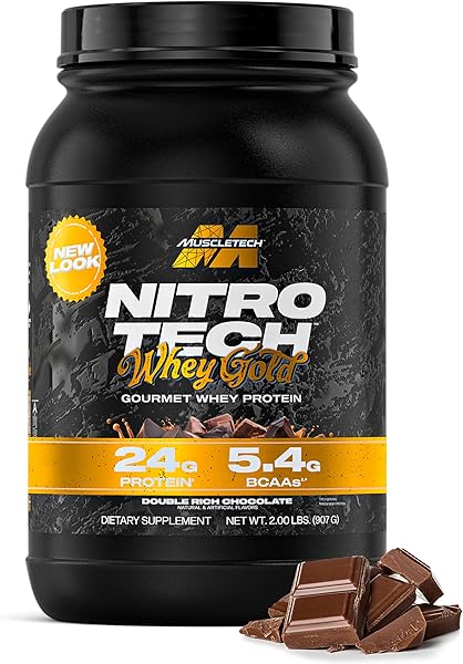 MuscleTech NitroTech 100% Whey Gold Double Rich Chocolate 921g