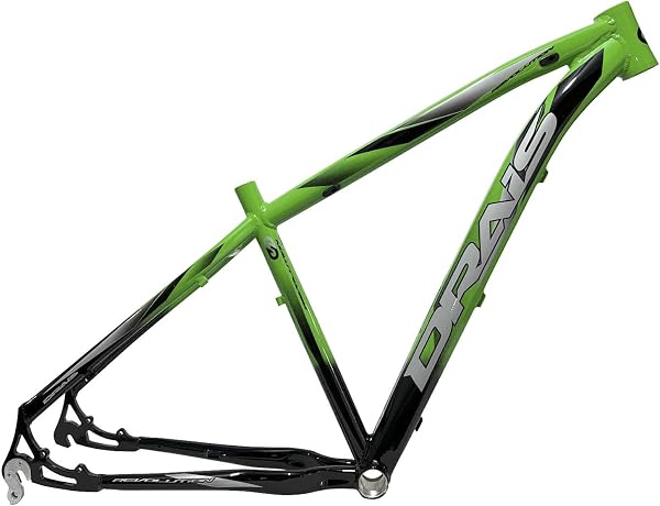 Quadro de Bicicleta Aro 29 Drais Revolution Alumínio MTB Verde+Preto