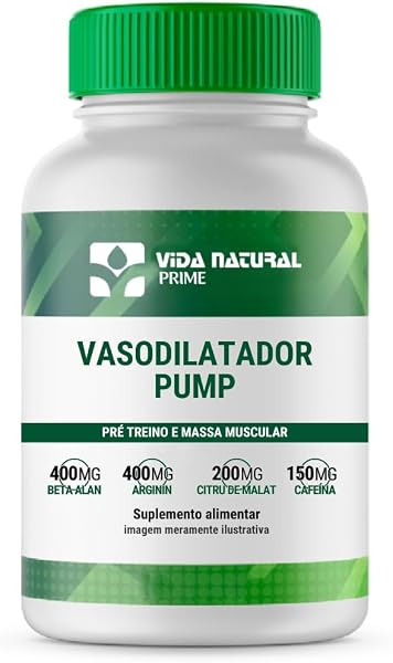 Suplemento Pre-Treino Vasodilatador Pump 60 Capsulas Vida Natural Prime