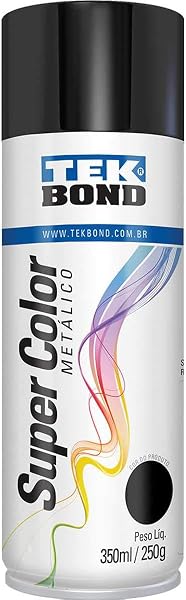 Tinta Spray Metalico Preto 350ml Tekbond