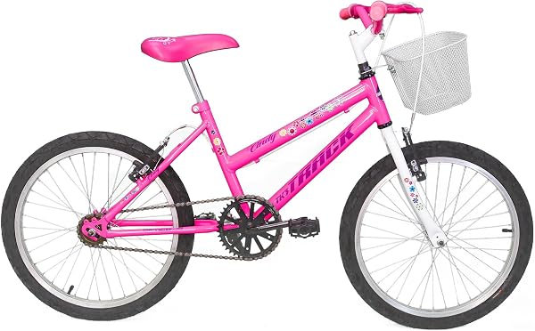 Track Bikes Cindy Aro 20 Rosa Flúor com Cesta